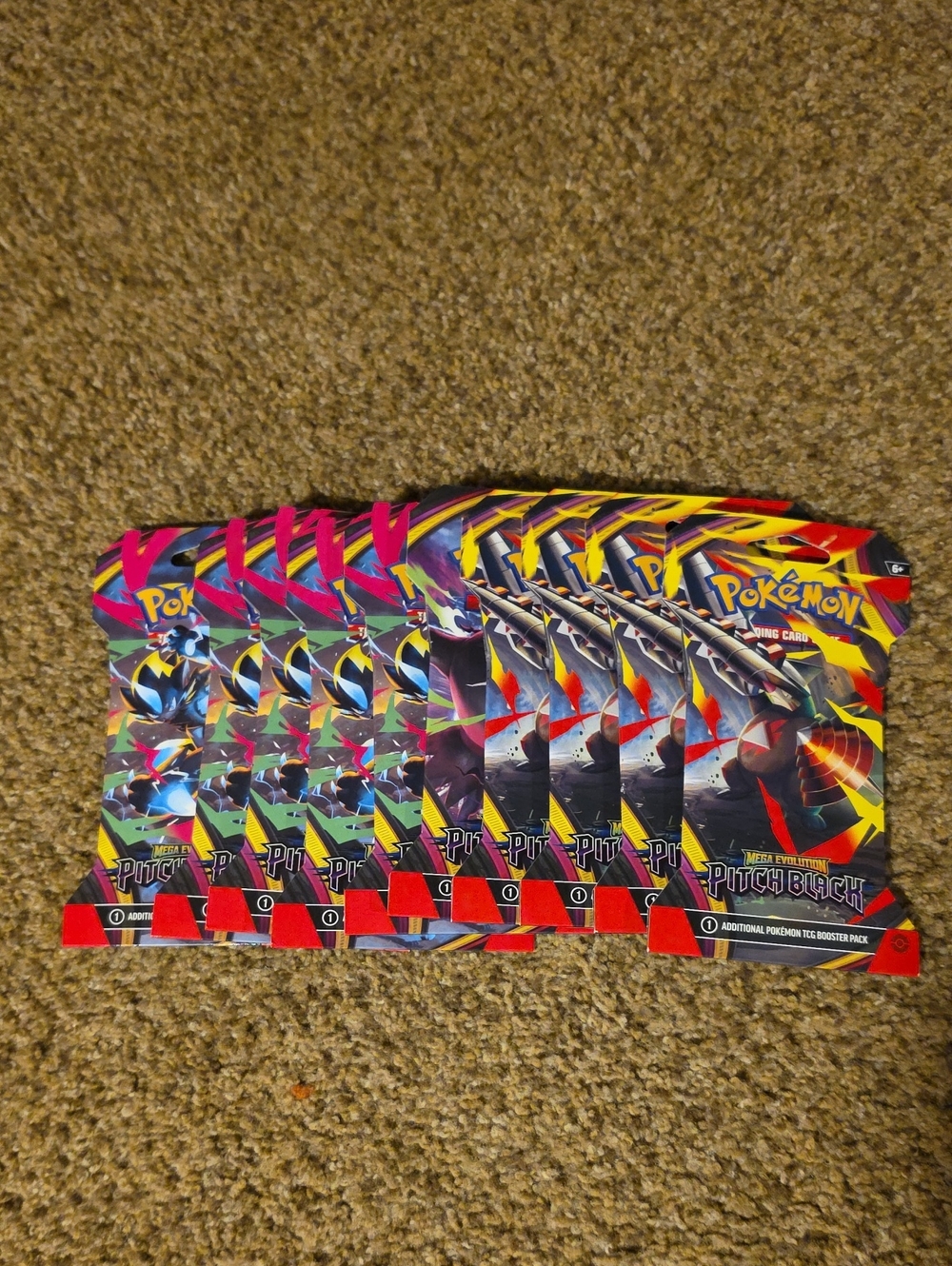 10 Packs Mega Evolution Pokemon Trading Card Booster Packs -